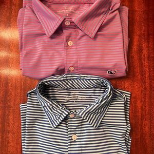 Vineyard Vines Men's Casual Shirts - Pink and Blue Stripes